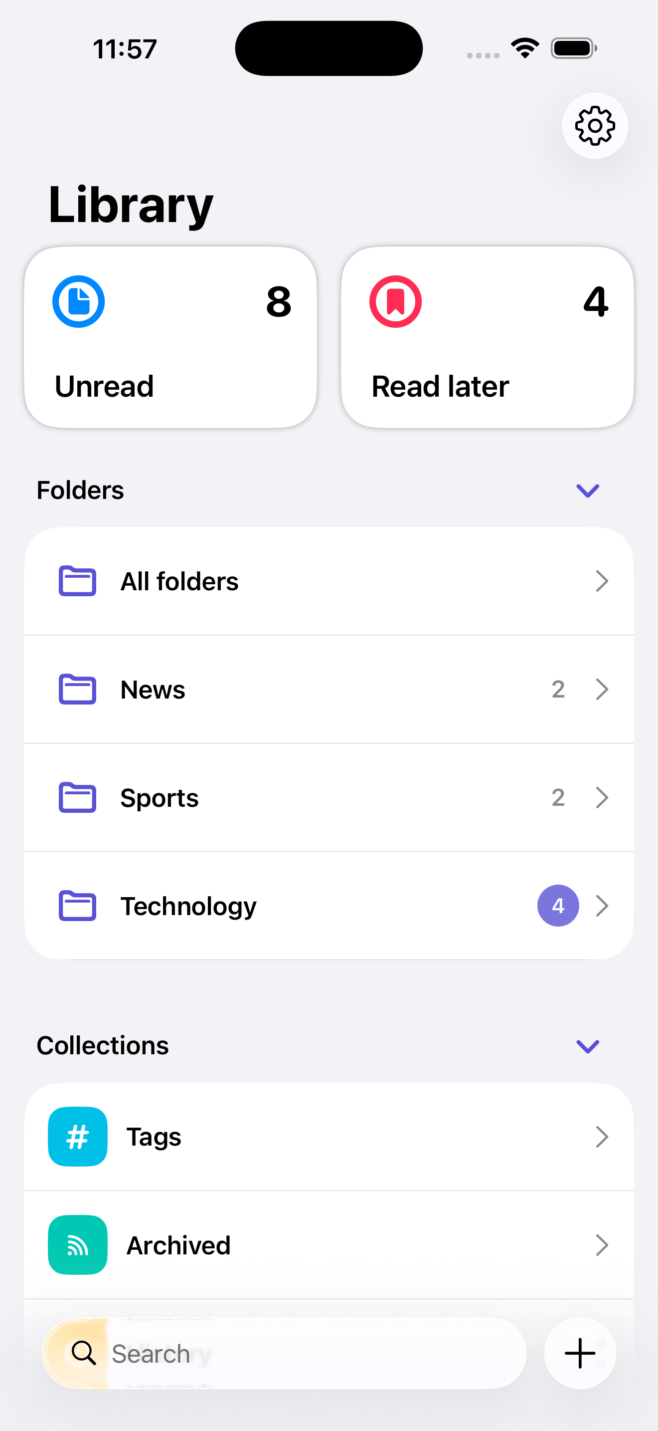 Peruse app screenshot